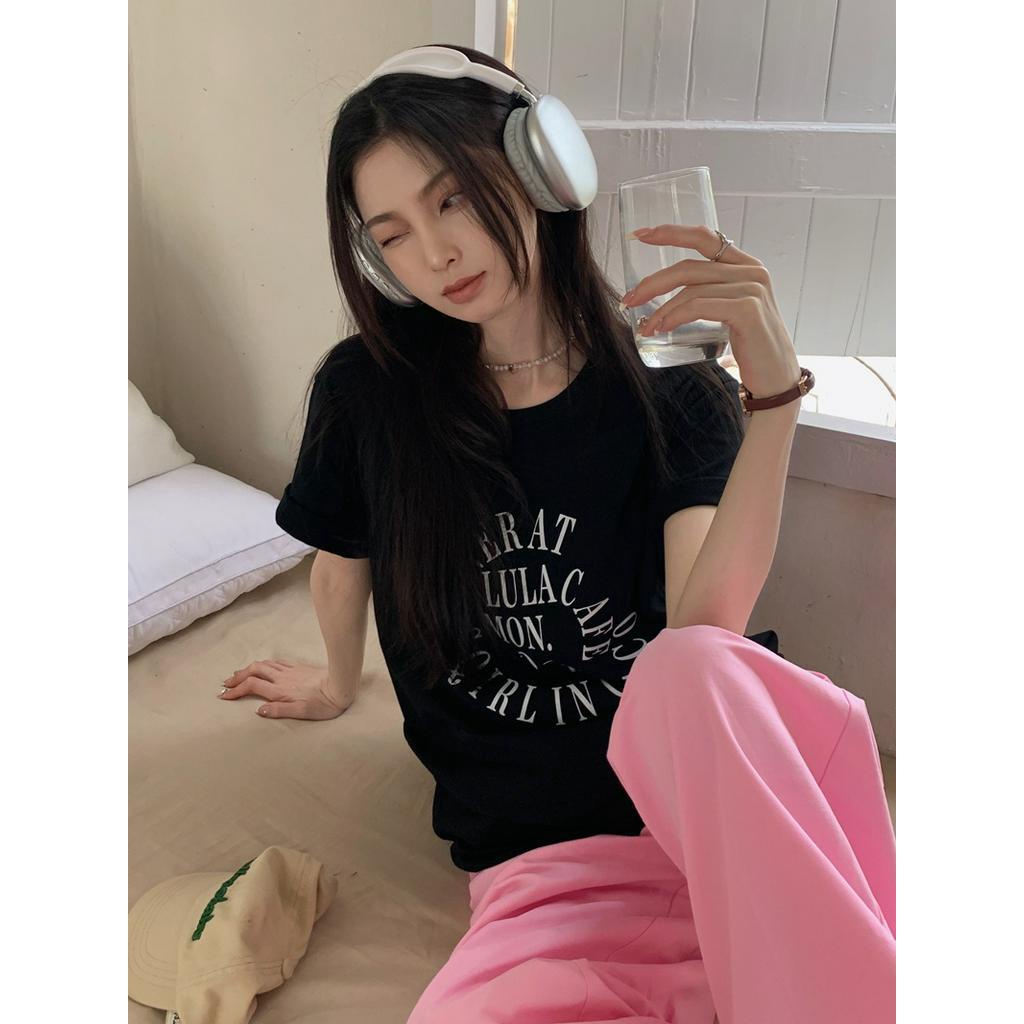 Áo Thun Cộc Tay In Chữ Phom Rộng 63253