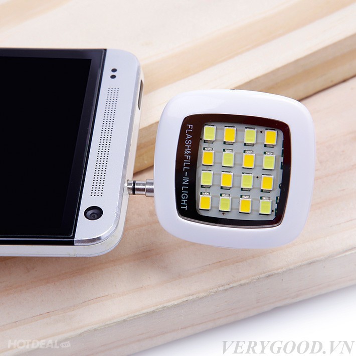 Đèn LED flash 16 bóng cực sáng hỗ trợ selfie