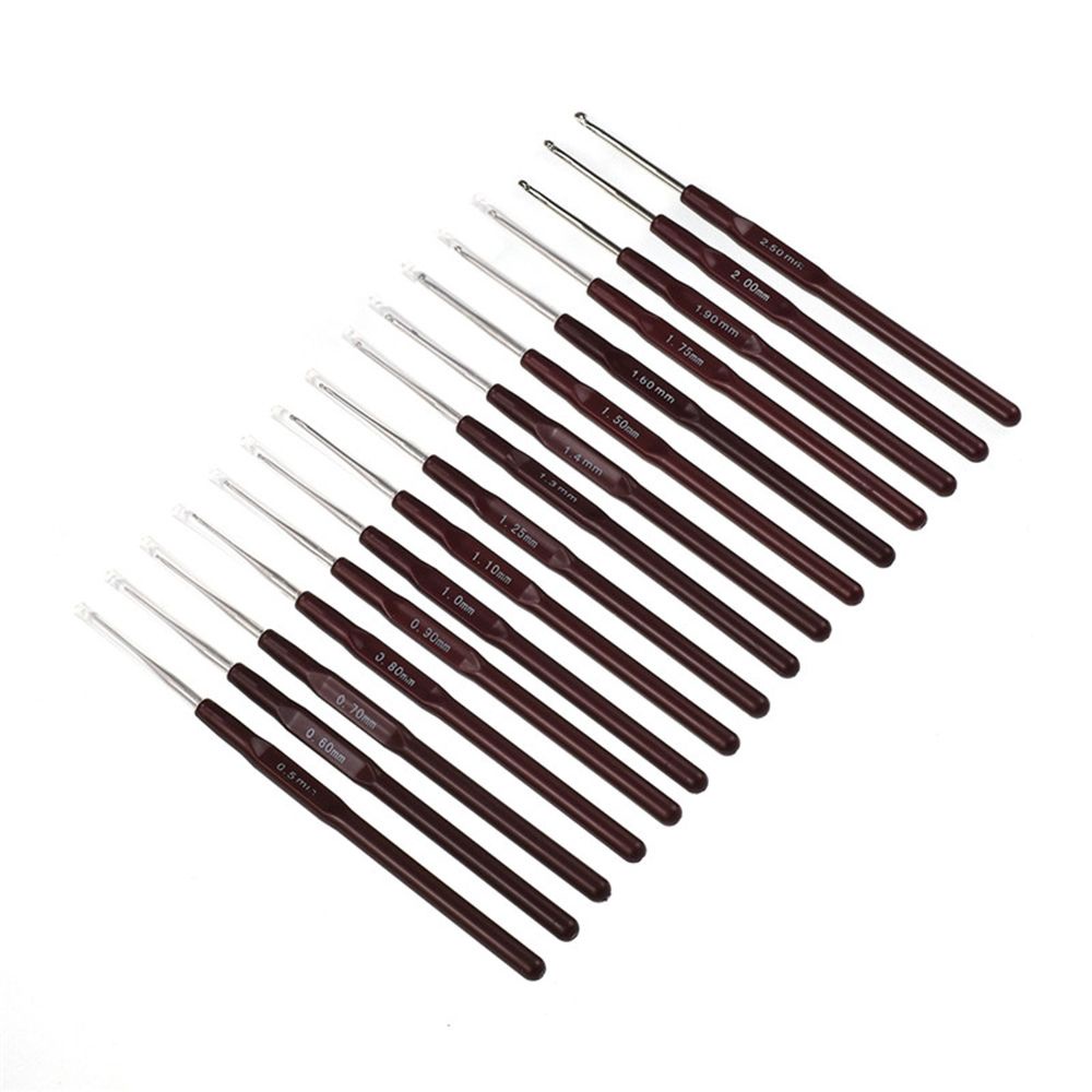 Dụng cụ đan móc len 0.5mm-2.7mm 16 kích thước tùy chọn