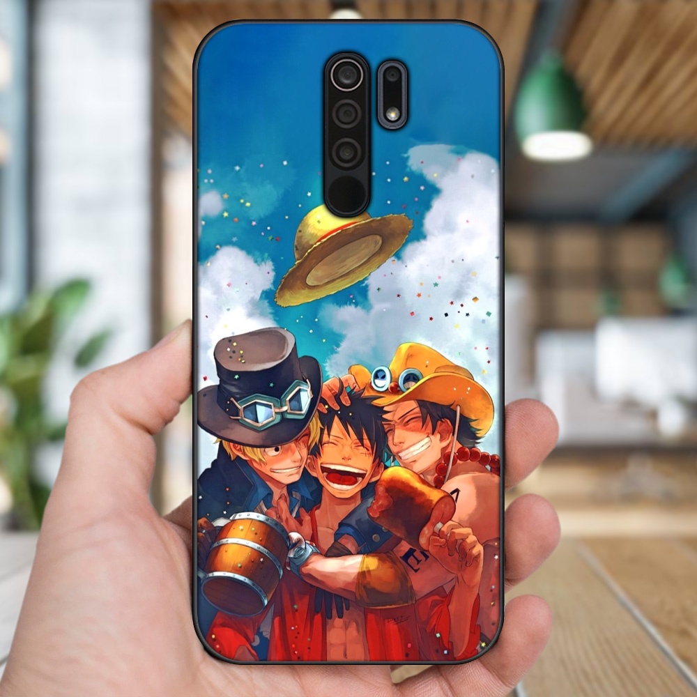 Ốp lưng Xiaomi Redmi 9 viền đen in hình Ace One Piece