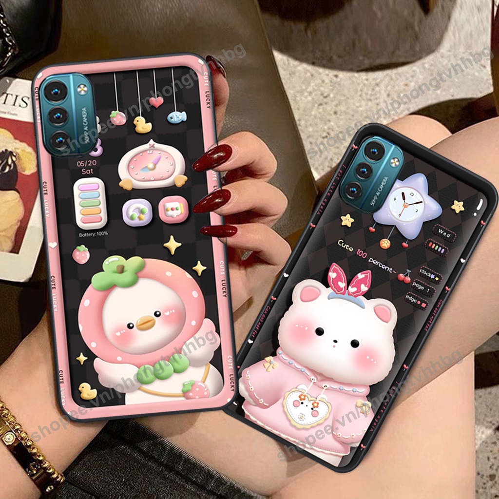 Ốp lưng Nokia G11 - Nokia G21 - Nokia 8.3 - Nokia X5 - Nokia X6 gấu,thỏ trắng , đồng hồ dễ thương cute cực đẹp