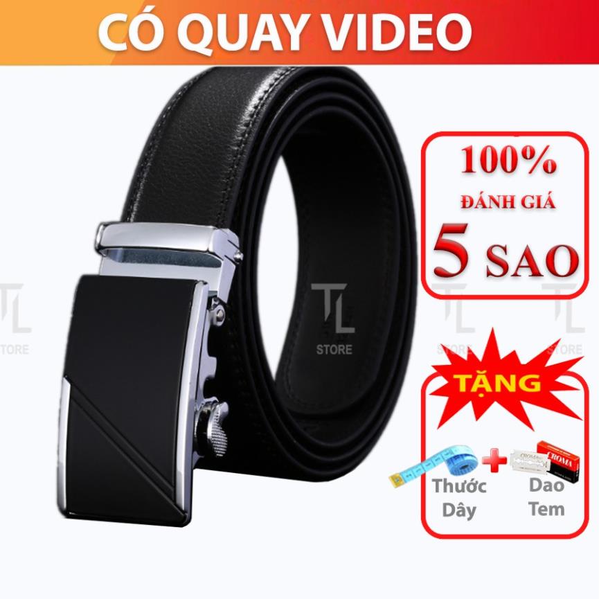 Thắt Lưng Da, Dây Nịt Nam Cao Cấp SC01 Khóa Kim Loại Tự động, Bản 3,5cm, Phù Hợp Thời Trang Công Sở, Mặc Quần Âu ®️