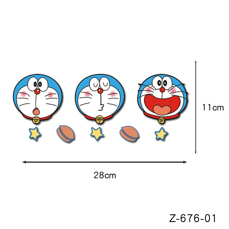 Đề Can Dán Cửa Sổ Xe Hơi / Xe Máy Hình Doraemon Và Dorayaki Đáng Yêu Chống Thấm Nước Kích Thước 28x11cm