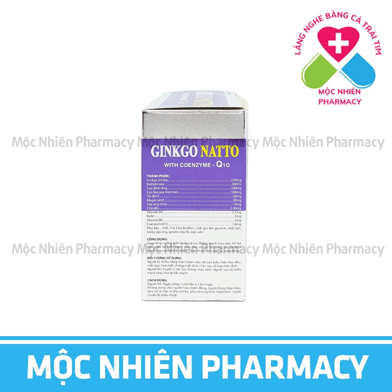 Đau Đầu, Mất Ngủ, Ginkgo Natto Q10, Hỗ Trợ Giảm Đau Đầu, Mất Ngủ, Rối Loạn Tiền Đình, Tê Bì Tay Chân