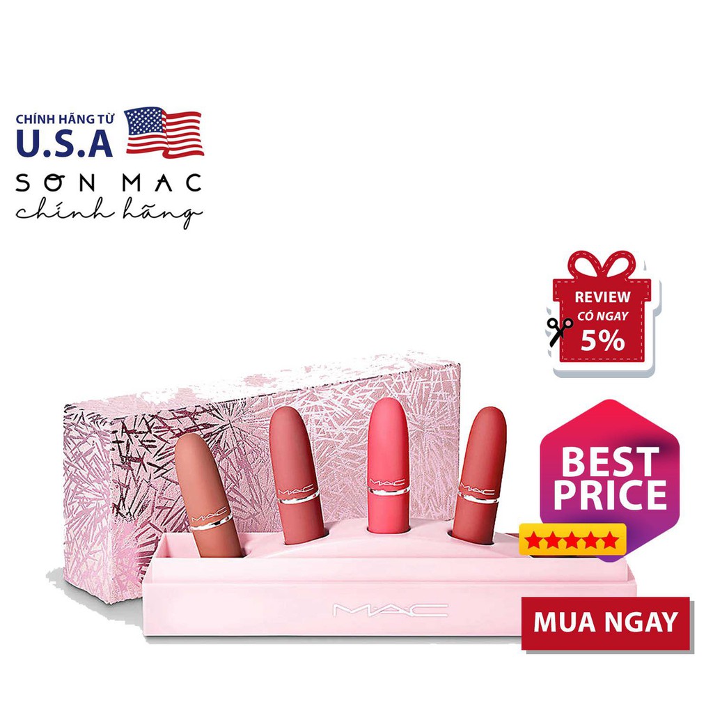 Son Mac Powder Kiss Limited tách set không hộp