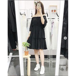 Váy Trễ Vai Bánh Bèo