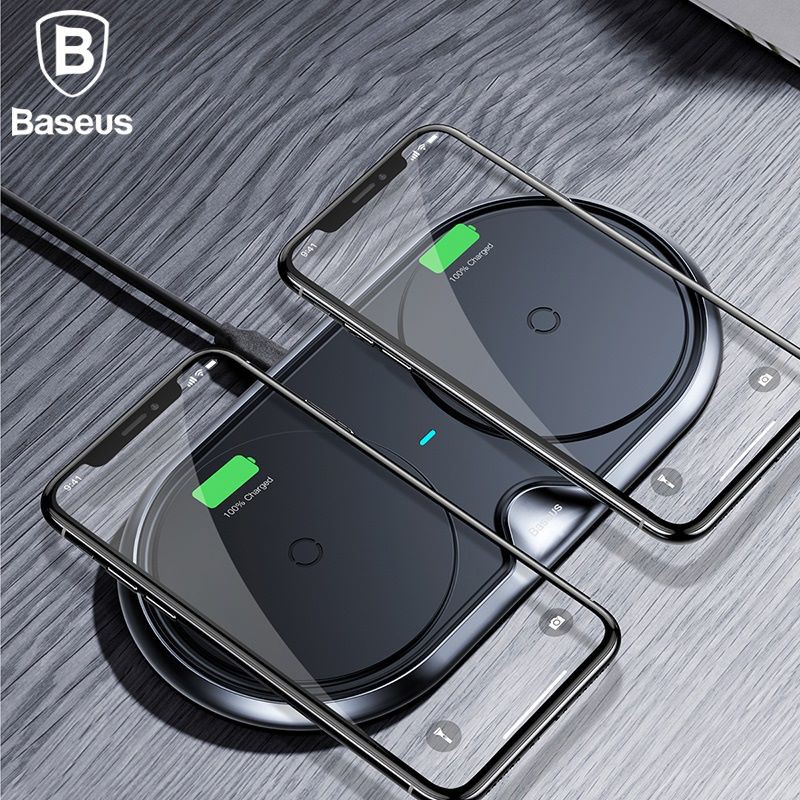 Dock Sạc kép Không Dây 2 Mâm Sạc nhanh BASEUS Wireless Dual Charger