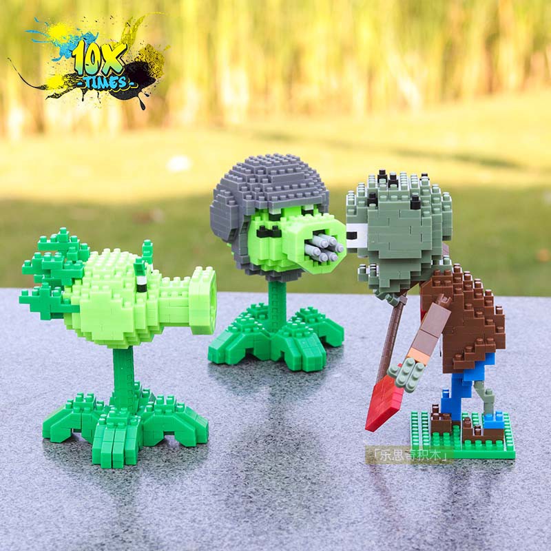 đồ chơi lắp ráp 3d Plant And Zombie, cây cối dễ thương quà tặng sinh nhật trẻ em, quà tặng bạn trai bạn gái 10xtimes