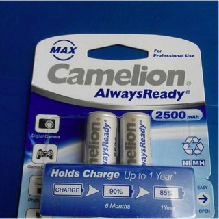 Pin sạc Camelion 2500, 02 viên pin/ vỉ, hàng chính hãng, thương hiệu Germany - Đức, dùng cho micro, phụ kiện máy ảnh