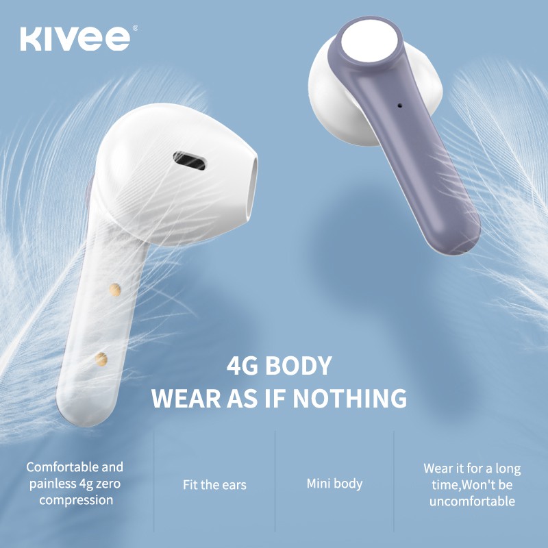 【Giảm 15% toàn bộ cửa hàng】Kivee TW72 True Wireless Bluetooth  Headset  High-quality Stereo Game Sound