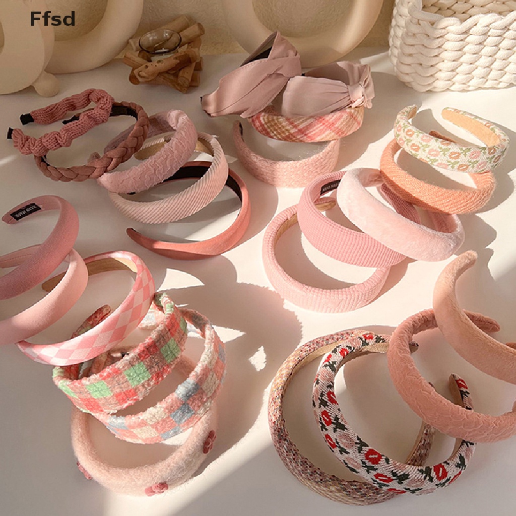 {Ffsd} Băng Đô Bản Rộng Màu Trơn Nhẹ Nhàng Thời Trang Cho Nữ * Bán Chạy