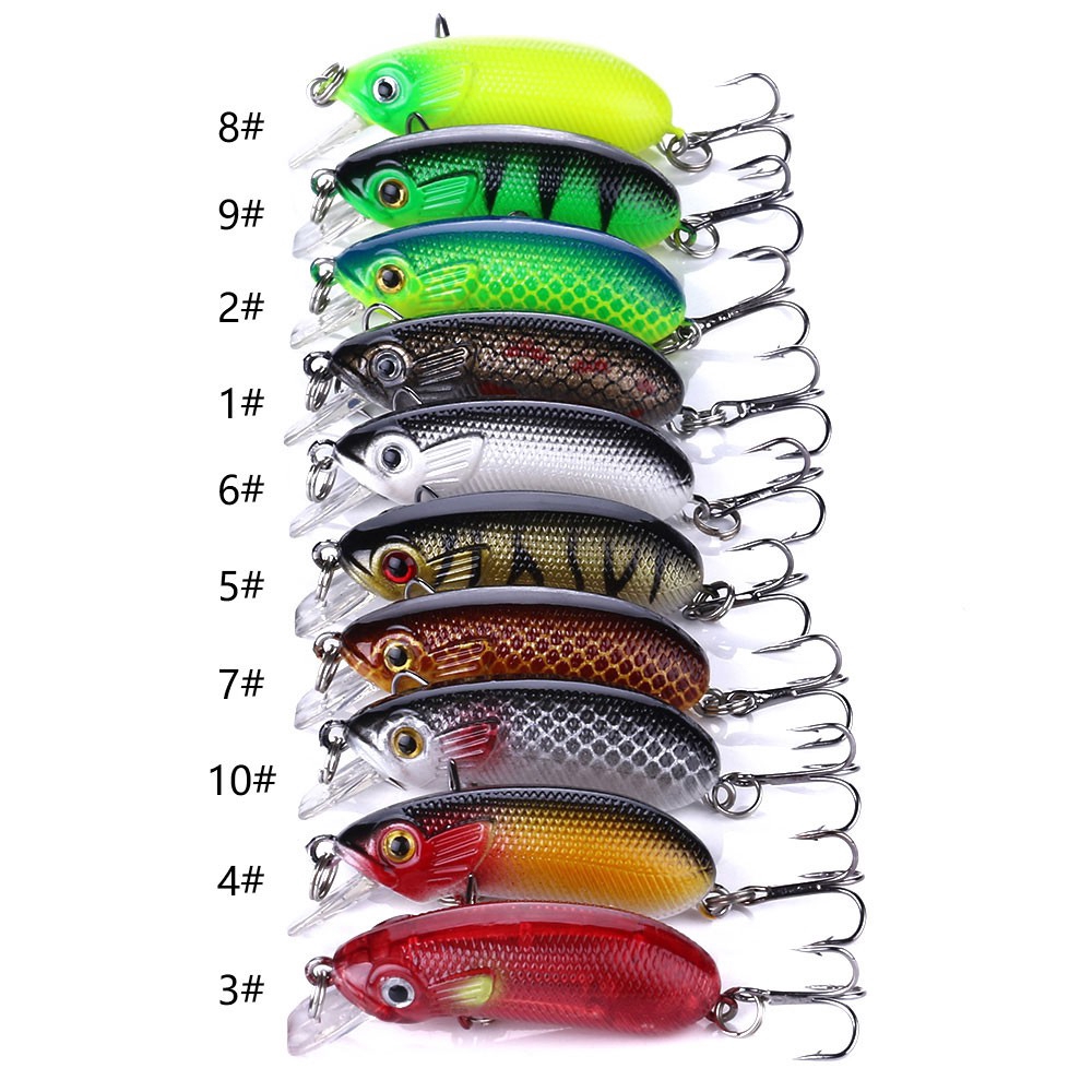 Mồi câu cá chuyên nghiệp hình cá giả 3D kích thước 5cm/7g