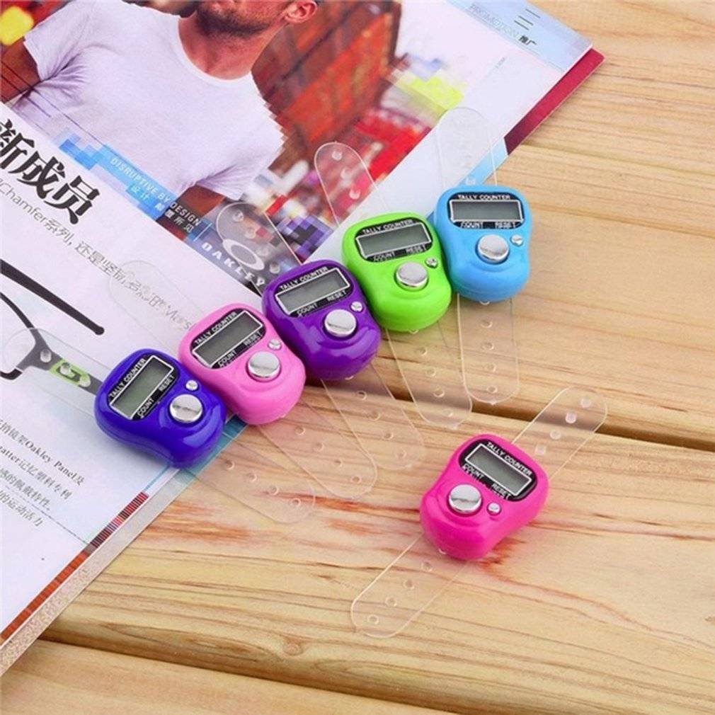 Máy đếm tiền điện tử 0-9999 mini dễ đeo bằng ngón tay