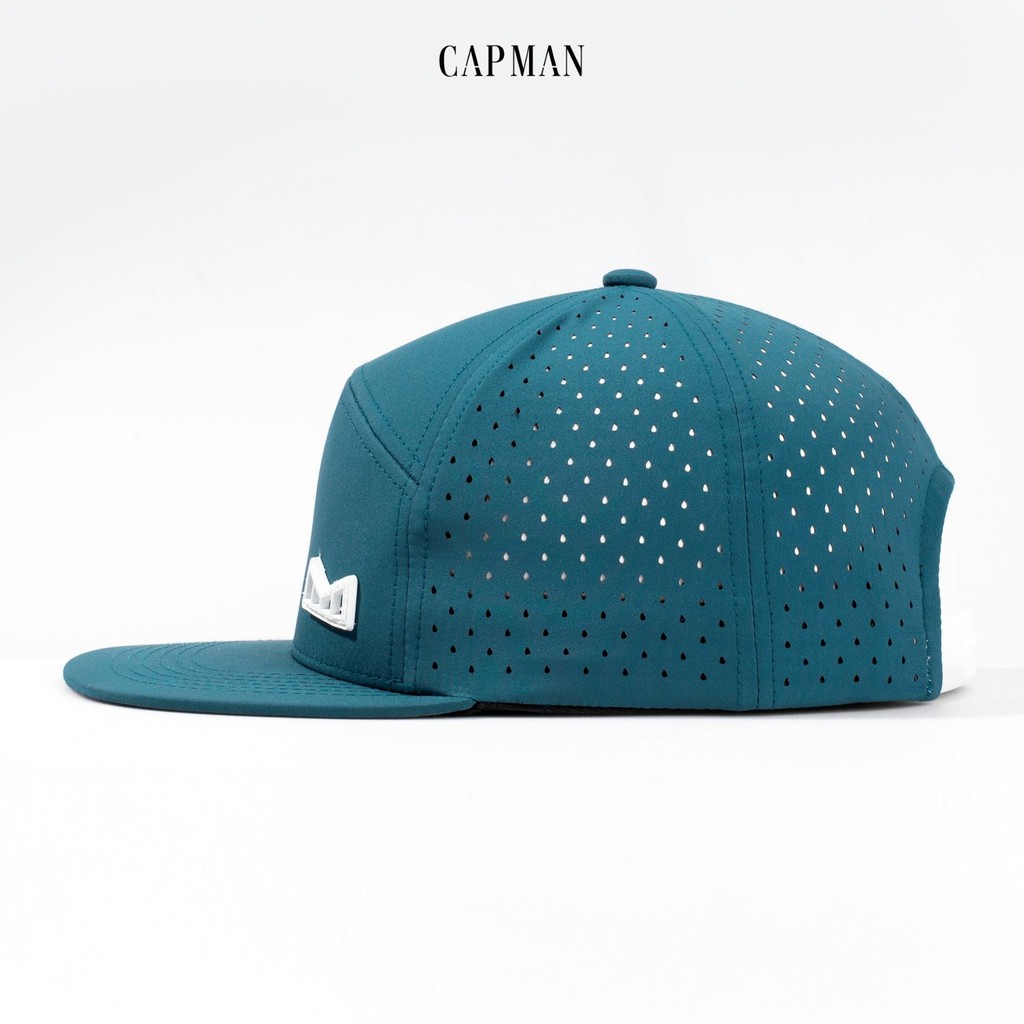 Mũ lưỡi trai CAPMAN chính hãng full box, nón kết nam snapback vải dù CM63 màu xanh cổ vịt