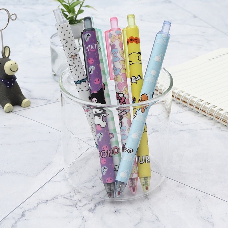 Bút Bi Mực Đen Hình Thỏ Mèo Hoạt Hình Dễ Thương Cỡ Lớn 0.5mm