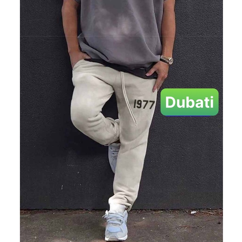 QUẦN JOGGER NAM NỮ UNISEX CHẤT NỈ DÀY DA CÁ ỐNG SUÔNG RỘNG 1977 PHONG CÁCH HOT TREND 2022 - DUBATI FASHION