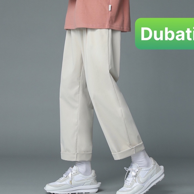 Quần baggy nam nữ Unisex ống rộng trơn - Kiểu quần Kaki Nam Nữ Ống Suông Basic Unisex phong cách cao cấpi - DubatFashion