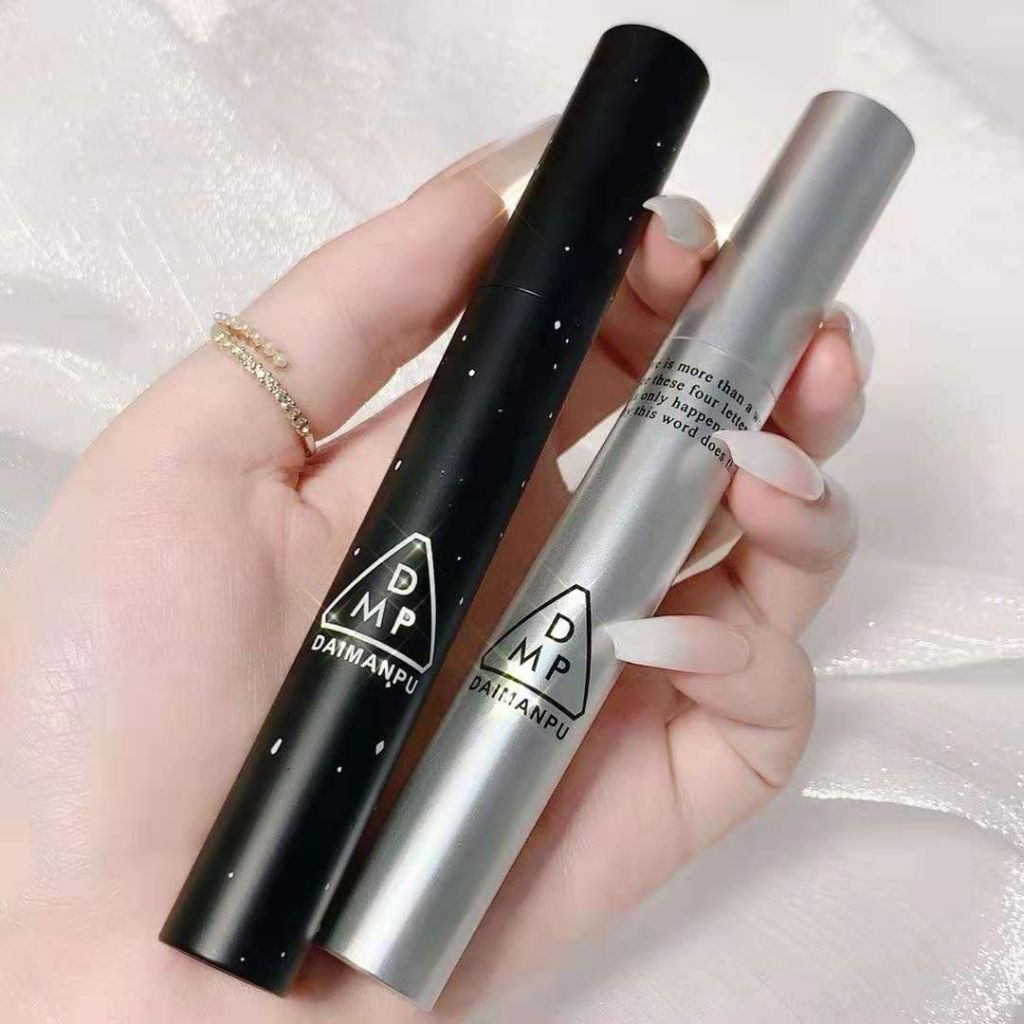Son kem tint lì DAIMANPU mềm mịn như nhung chống thấm nước chống khô môi lâu trôi thiết kế vỏ màu bạc/ đen