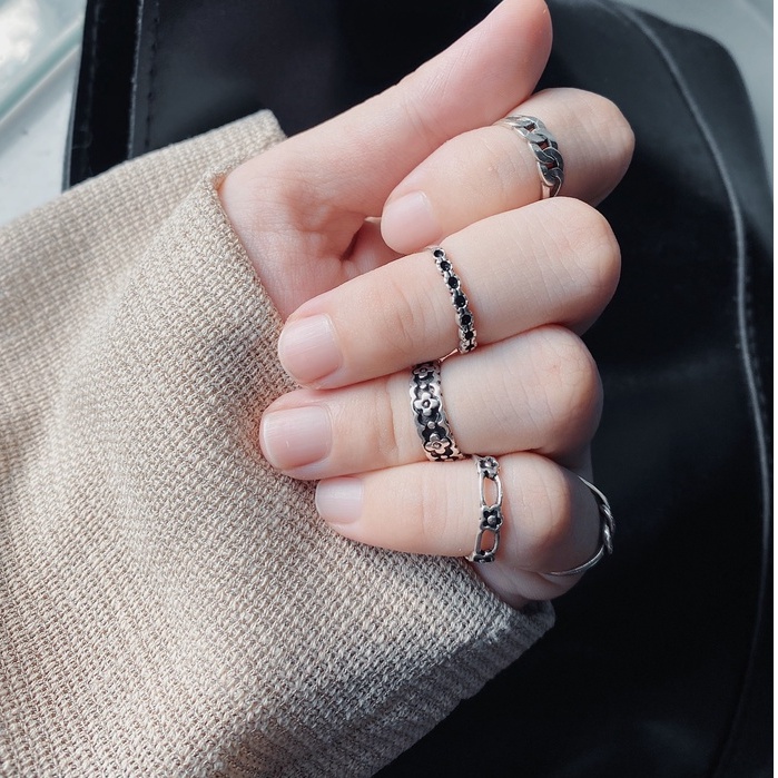 Nhẫn Ngón Út-Ngón Chân Bạc 925-KaT Jewelry-Đan Lưới Cá Tính