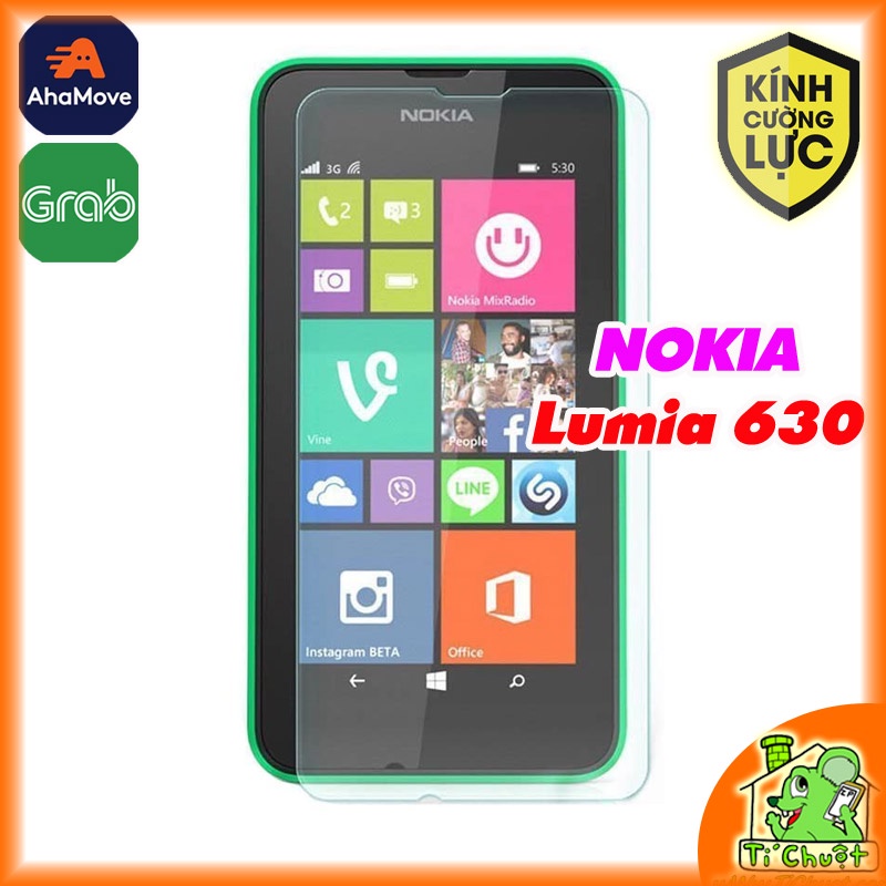 Kính CL NOKIA Lumia 630 Cường Lực mài cạnh 2.5D 9H-0.26mm