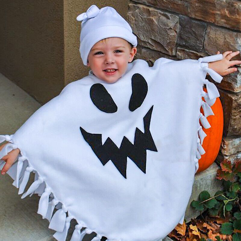 Kids Ghost Cloak Cape Cosplay Costumes Toddlers Outfit Party Role Play Halloween gift