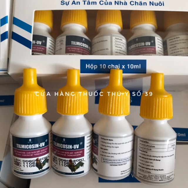 Nhỏ UV TILMICOSIN  đặc trị khò khè, chảy nước mắt, nước mũi