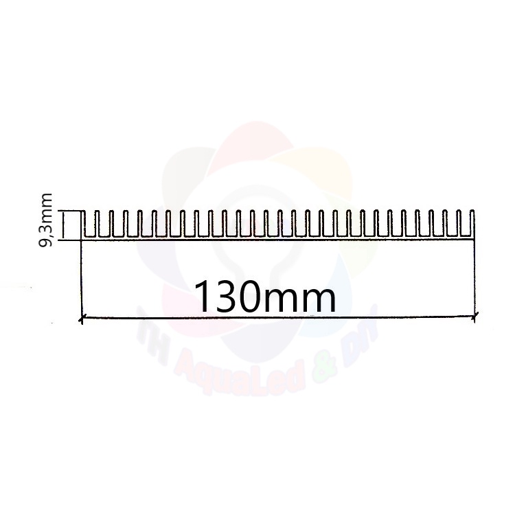 Nhôm tản nhiệt TH130 PLUS cho đèn LED thủy sinh, tản nhiệt nhanh cho các loại máng đèn LED. Kích thước 30-80cm