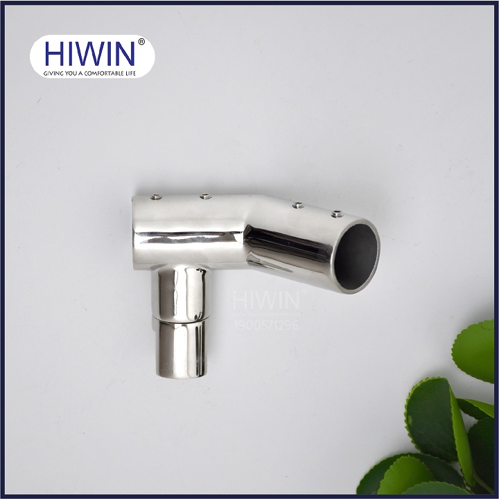 Chuyển góc 135 độ phòng tắm kính chất liệu inox 304 mặt gương dùng cho ống phi 25 HIWIN SB-618