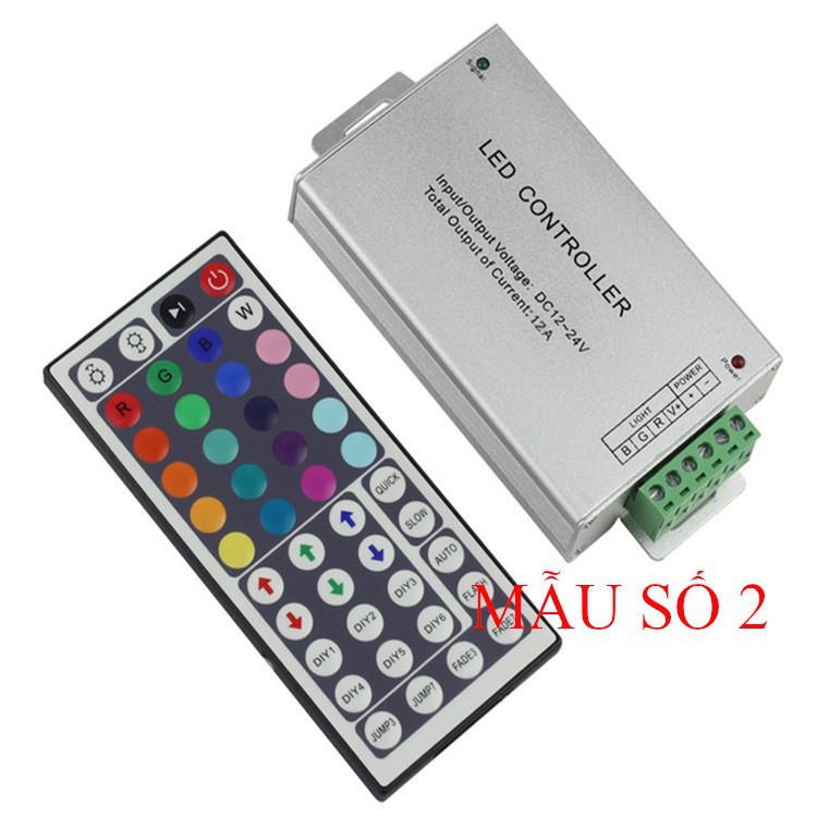 Bộ điều khiển đèn led dây RGB 5050 kèm remote hồng ngoại 44 phím LOẠI MINI VÀ HỘP NHÔM, VUI LÒNG XEM MÔ TẢ