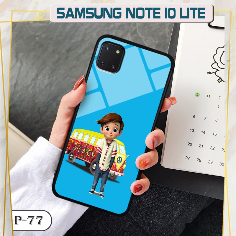 Ốp lưng kính 3D  Samsung Galaxy Note 10 Lite- hình cute