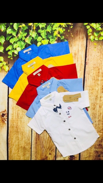[ XẢ HÀNG ] áo sơ mi tay ngắn bé trai, chất vải đẹp, mịn, mát, co dãn cực tốt, đủ màu như hình