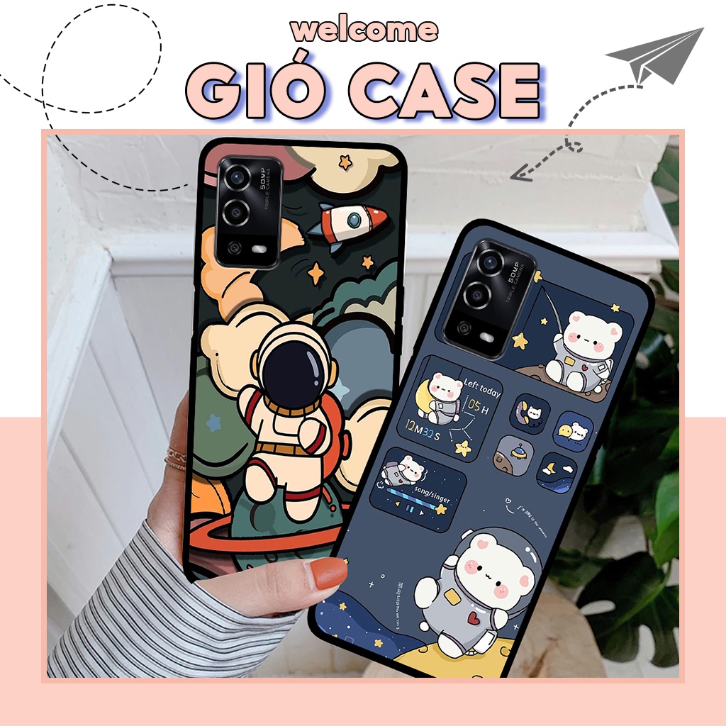 Ốp lưng Oppo A55 hình phi hành gia độc đáo siêu hot,bền đẹp – ốp nhựa chống trầy,chống va đập