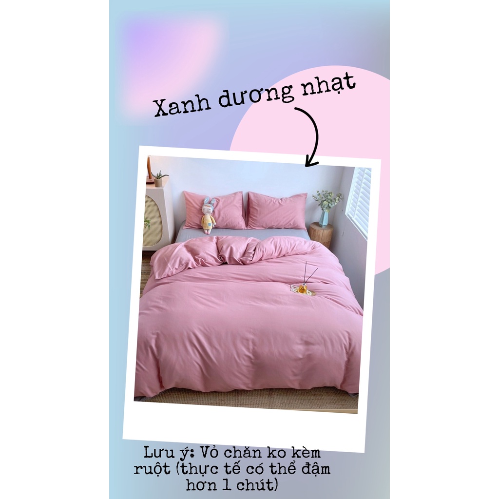 Vỏ chăn có khóa kéo lồng được ruột cotton tici vải mềm mịn, không phai màu
