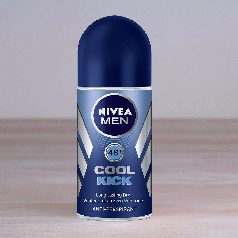 Lăn Ngăn mùi NIVEA MEN Cool Kick Mát Lạnh Thơm năng động (50ml/chai)