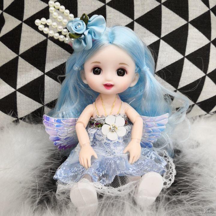 ♞♀Winter new 30 Cm bjd Barbie doll 3D mắt thật búp bê đồ chơi nhà gái quà tặng sinh nhật