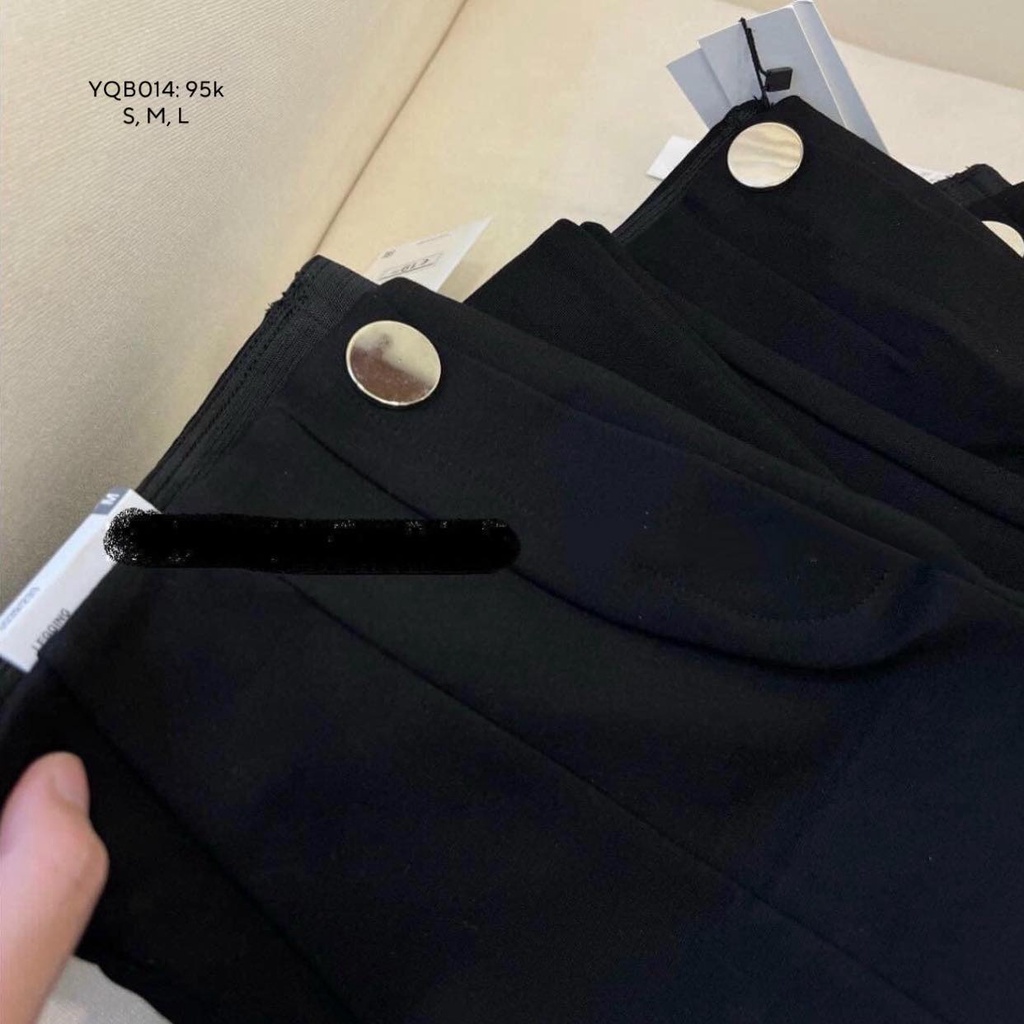 Quần legging nữ quần skinny cạp cao gắn nút giả đẹp ulzzang lưng cao bigsize CHIBEST YQB014
