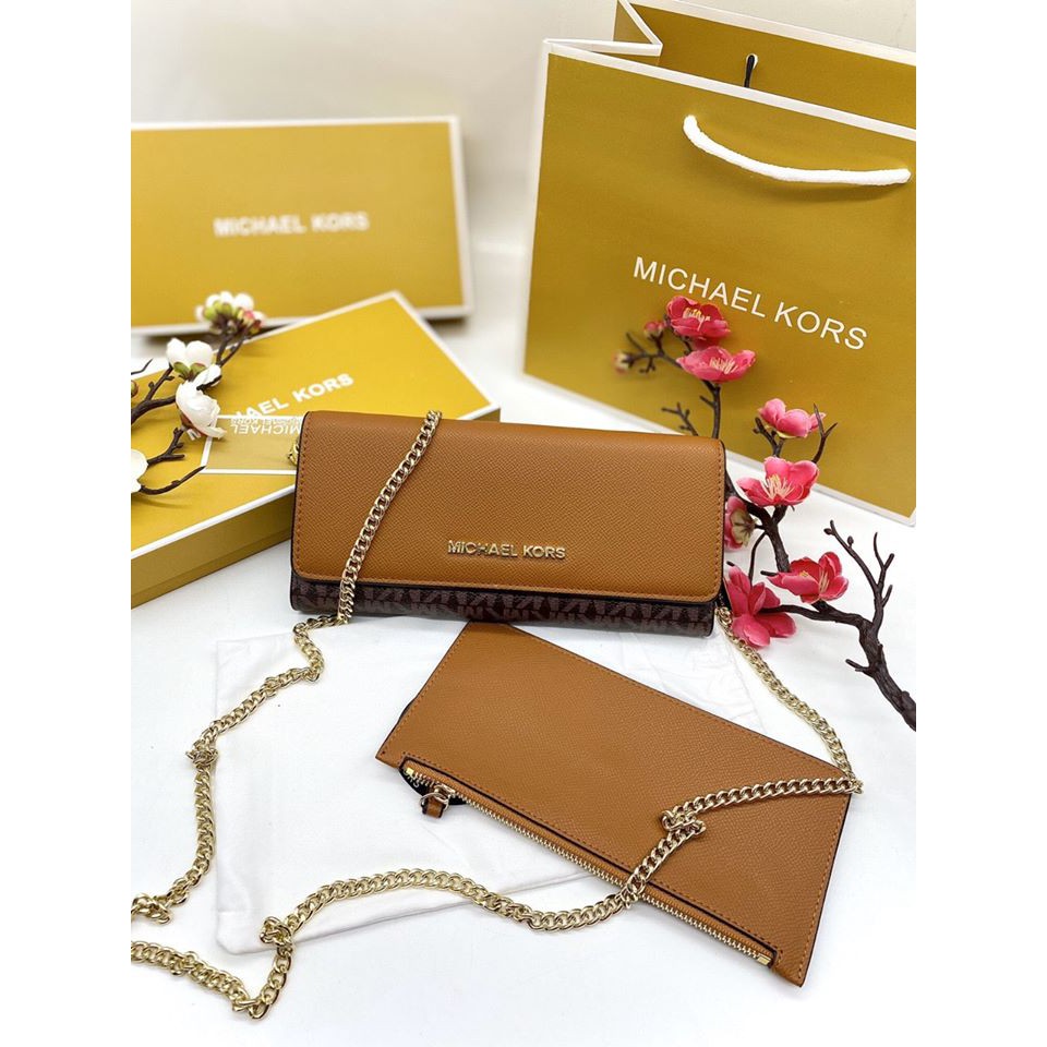 Clutch Michael Kors kiêm ví cầm tay và đeo chéo🔥bao check code 32H8GF5c3B