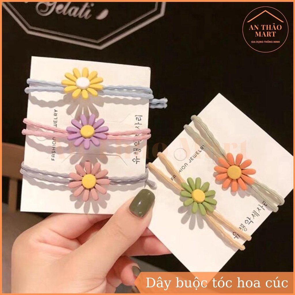 Dây Cột Tóc Hình Hoa Cúc Dễ Thương