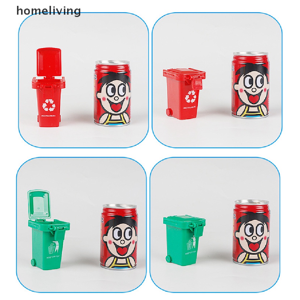 Bộ 4 Thùng Rác Mini Dạng Nhấn Tiện Dụng Cho Bé