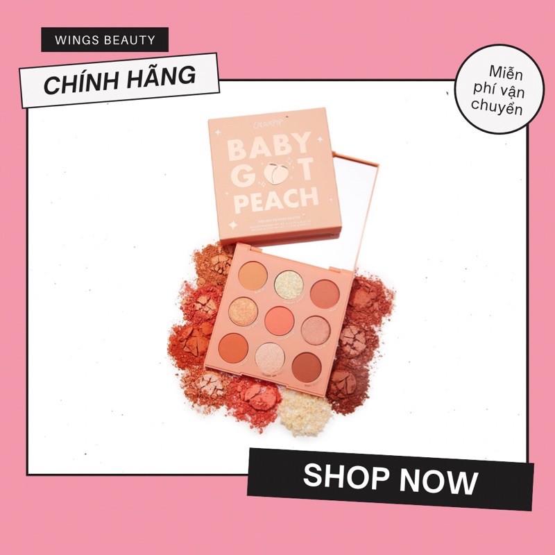 COLOURPOP - Bảng phấn mắt Baby Got Peach Pressed Powder Palette