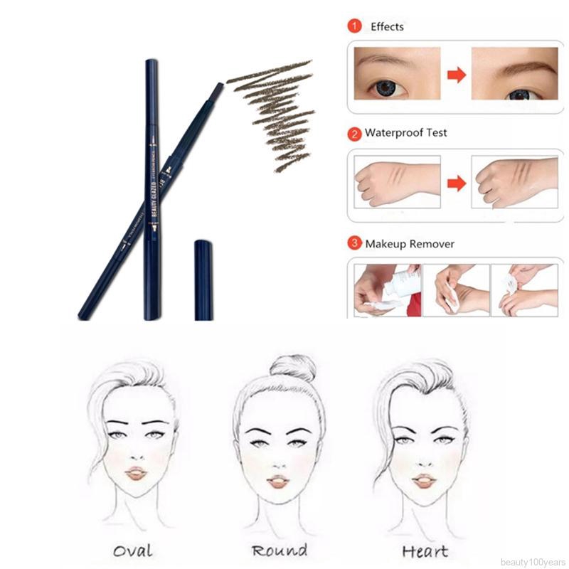 [Hàng mới về] Chì kẻ chân mày BEAUTY GLAZED 2 đầu chống nước chống thấm mồ hôi giữ màu tốt | BigBuy360 - bigbuy360.vn