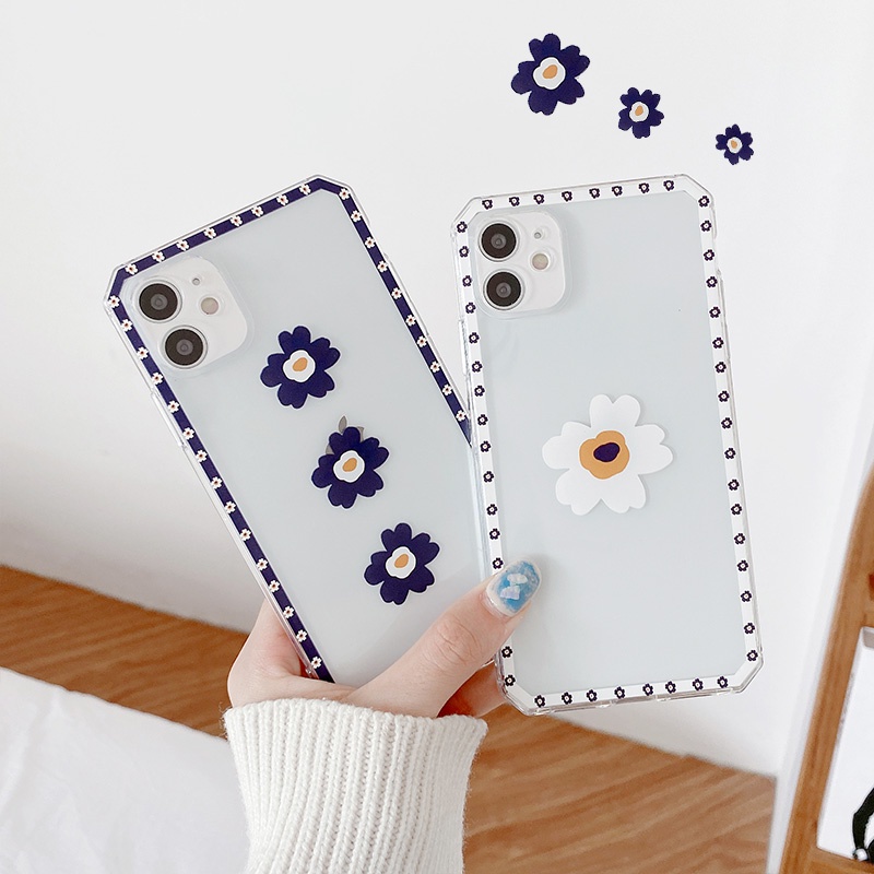 Ốp Điện Thoại Mềm Chống Sốc Họa Tiết Hoa Đơn Giản Cho iPhone 13 12 11 Pro Max SE2 X XS Max XR 8 7 Plus