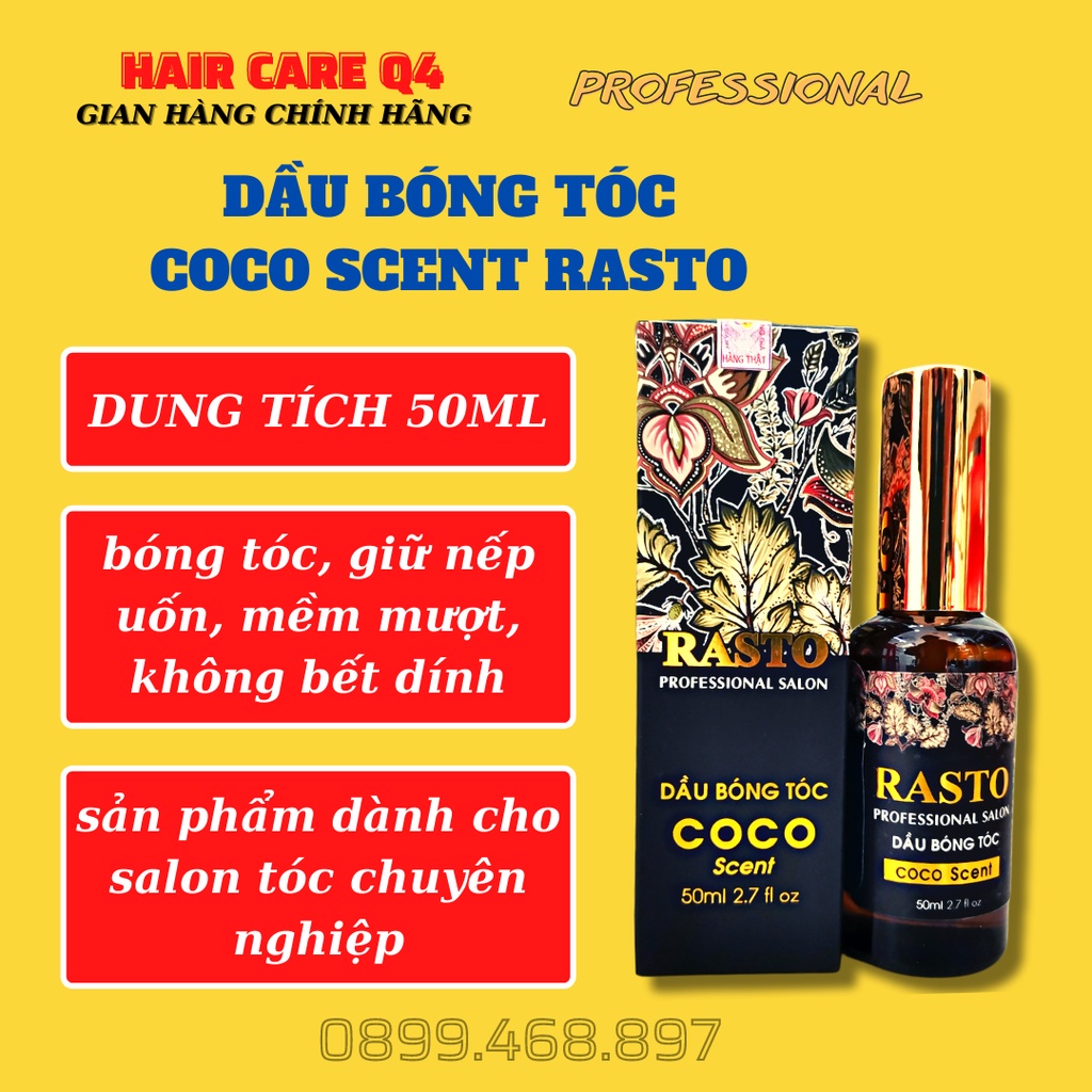 Dầu Bóng Tóc Rasto, Serum Dưỡng Tóc Rasto 50ml Hàng Công Ty Chính Hãng - Hair Care Q4