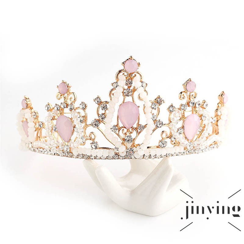 GETNOIVAS Băng đô vương miện đính đá thời trang cho bé gái