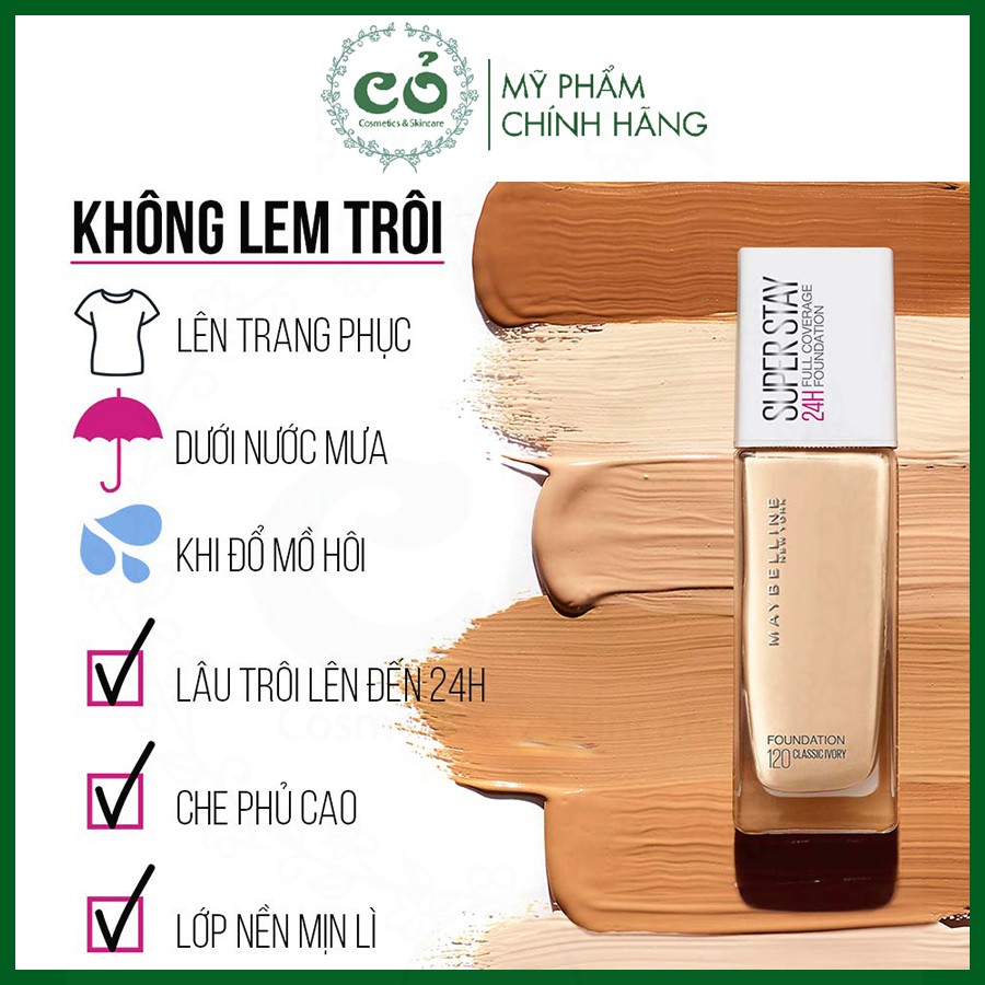 Kem Nền Lâu Trôi Maybelline SuperStay 24H Full Coverage 30ml