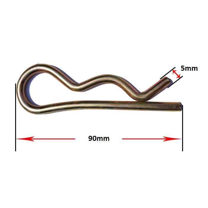 Chốt an toàn thép loại R 1.5x33mm, 2x50mm, 3x60mm, 4x90mm, 5x90mm