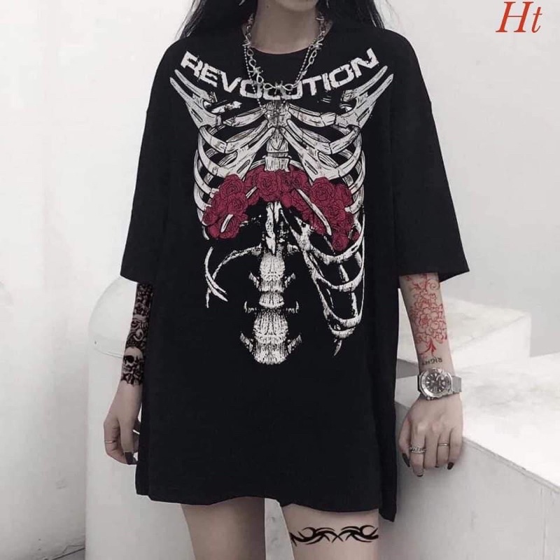 Áo hoa hồng đỏ khung xương H2A