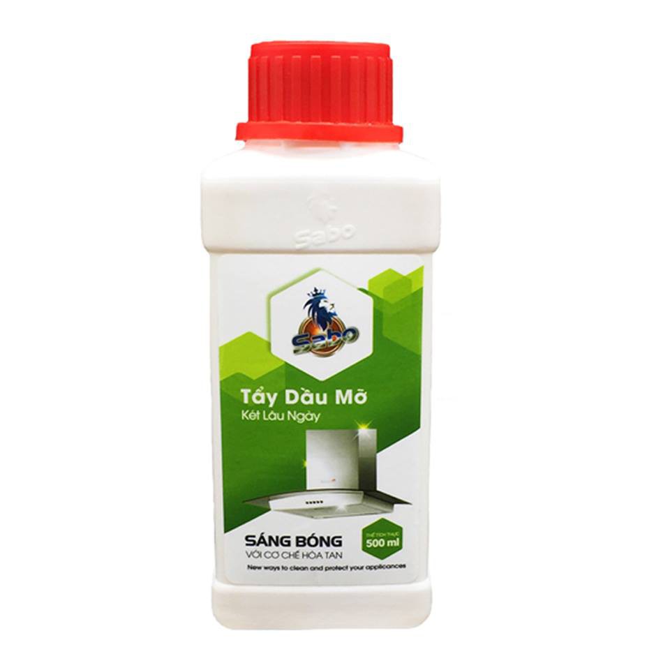 [Loại mạnh nhất] Tẩy Dầu Mỡ két lâu năm, tẩy nồi chảo inox cháy Sabo-M chai 500ml không mùi