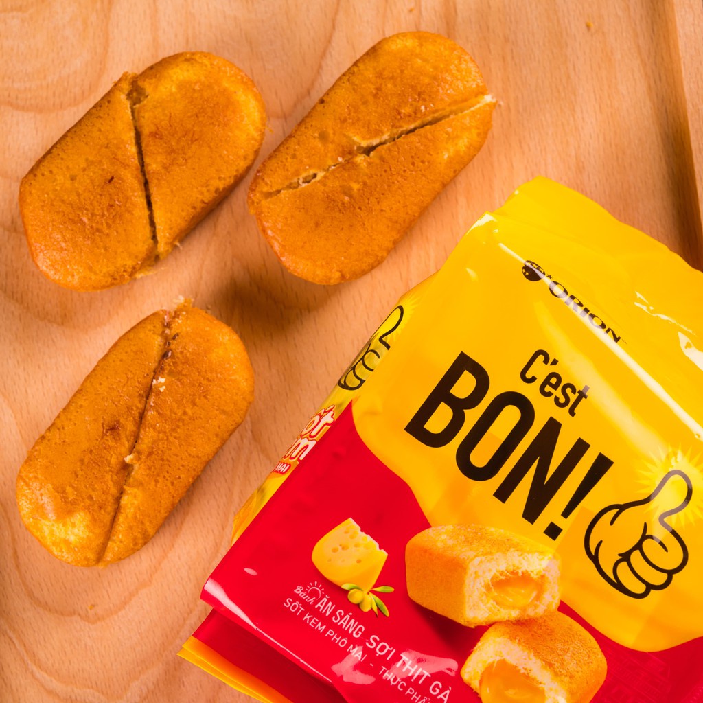 Bánh ăn sáng c'est bon Orion sợi thịt gà sốt kem phô mai gói 85g