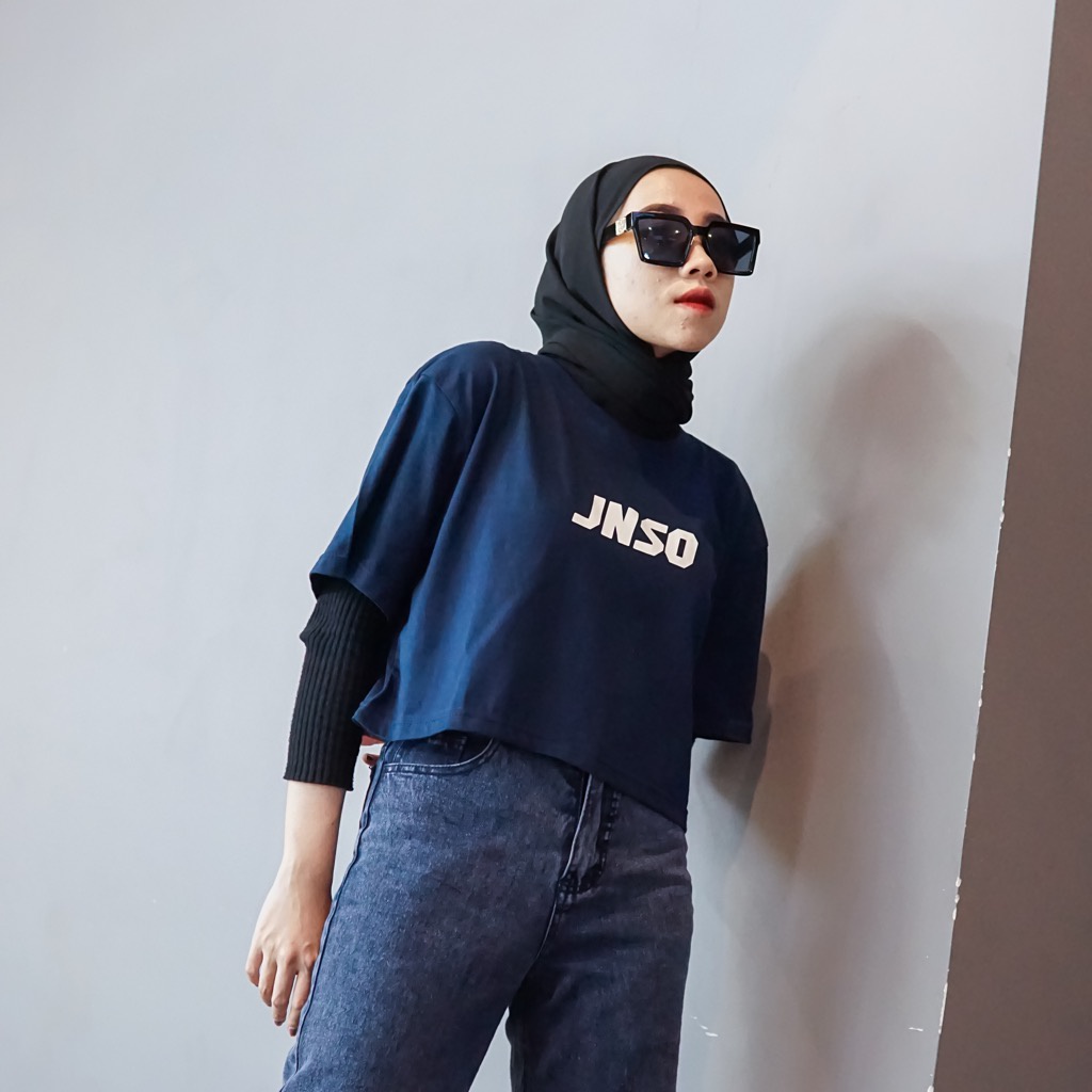 Jiniso Crop Top JNSO Áo Thun Oversize Tee | Áo Thun